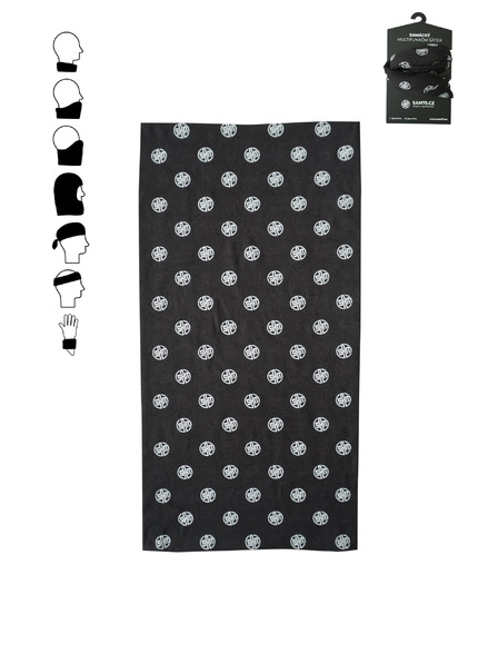 Sam 73 Черен шарен многофункционален шал SAM 73