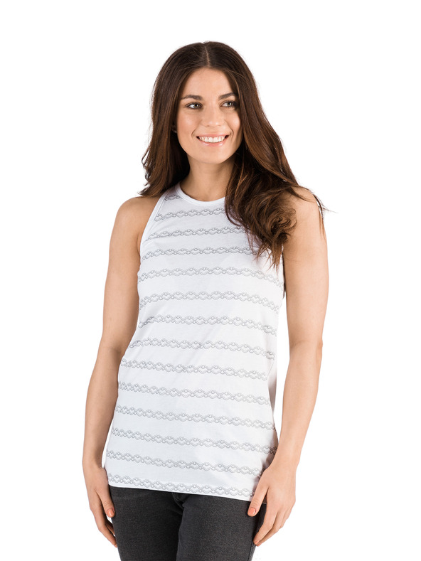 Sam 73 Бяла дамска щампована потник SAM 73