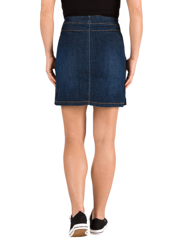 Sam 73 Тъмно синя дамска пола от деним с ръкав SAM 73