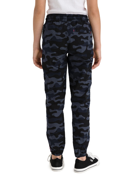 Sam 73 Тъмносини камуфлажни панталони за момичета SAM 73