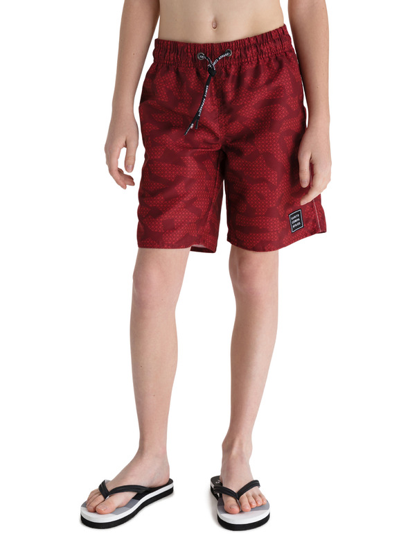 Sam 73 Червен бански костюм за момчета с шарка SAM 73