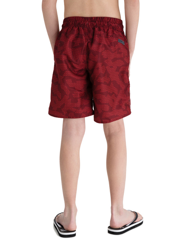 Sam 73 Червен бански костюм за момчета с шарка SAM 73