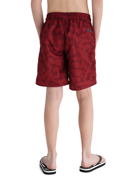 Sam 73 Червен бански костюм за момчета с шарка SAM 73