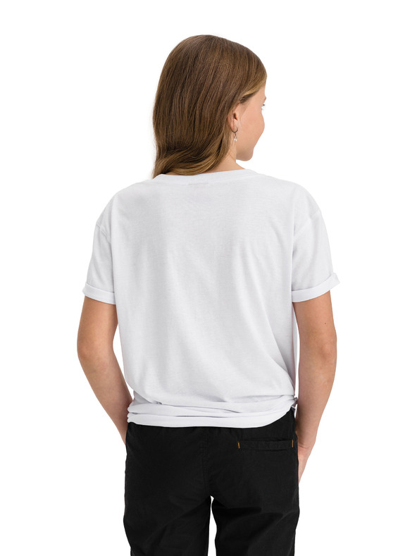 Sam 73 Бяла тениска за момичета с щампа SAM 73