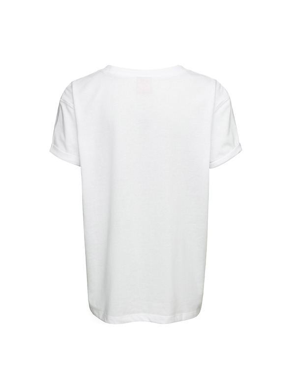 Sam 73 Бяла тениска за момичета с щампа SAM 73