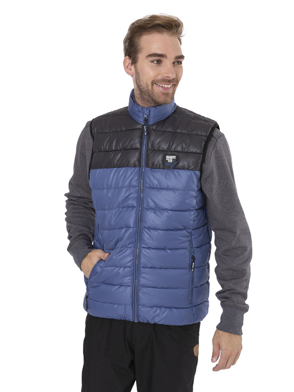 Sam 73 Черно-синя мъжка ватирана жилетка SAM 73 Donald