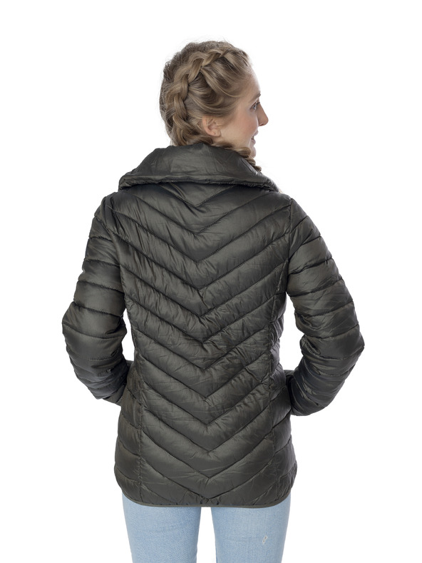 Sam 73 Тъмнозелено дамско ватирано зимно яке SAM 73