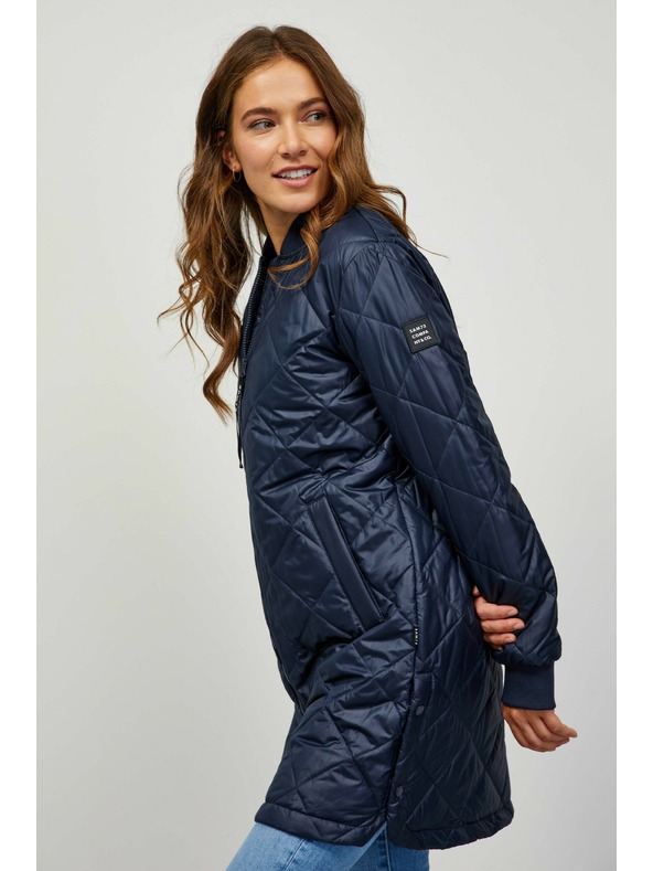 Sam 73 Тъмносиньо дамско ватирано палто Sam 73