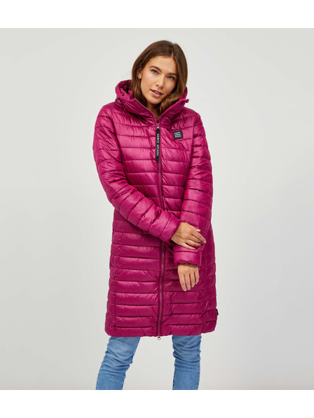 Sam 73 Тъмно розово дамско ватирано палто SAM 73