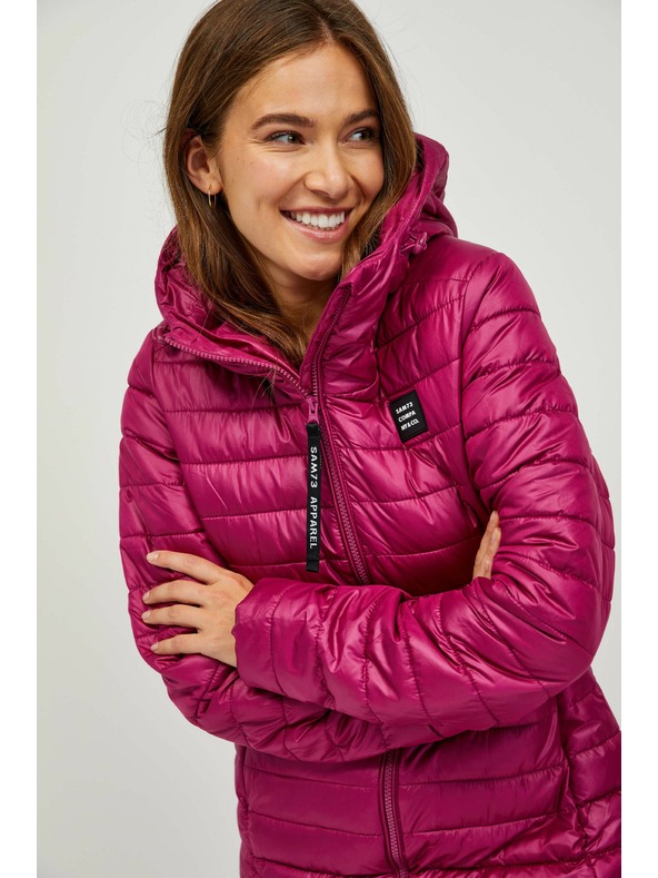 Sam 73 Тъмно розово дамско ватирано палто SAM 73