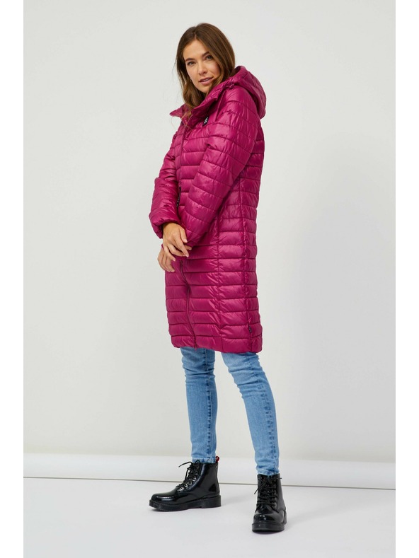 Sam 73 Тъмно розово дамско ватирано палто SAM 73