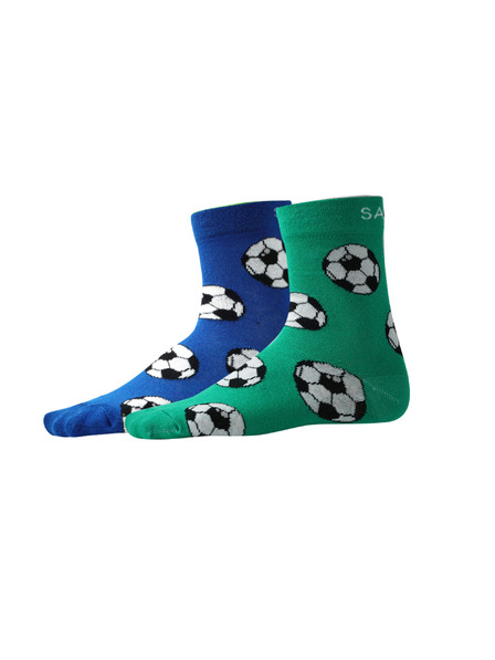 Sam 73 Комплект от два чифта шарени чорапи в синьо и зелено SAM 73 Unupo