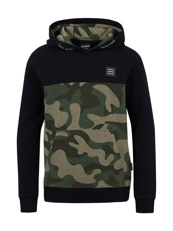 Sam 73 Черна шарена качулка за момчета SAM 73 Danny
