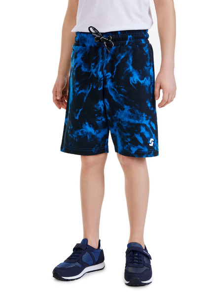 Sam 73 Сини къси панталони за момчета с шарка SAM 73 Graham