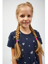 Sam 73 Тъмно синя рокля за момичета с шарка SAM 73 Welo