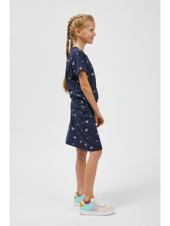 Sam 73 Тъмно синя рокля за момичета с шарка SAM 73 Welo