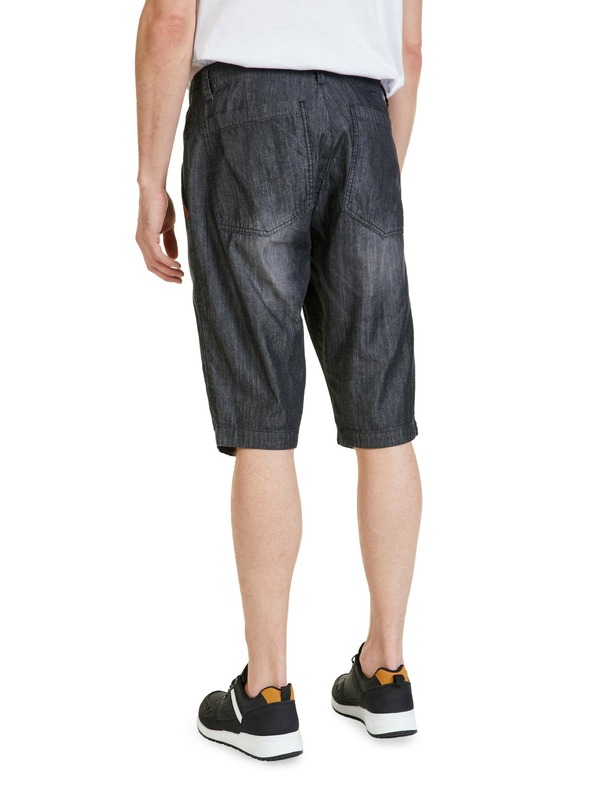 Sam 73 Черни мъжки къси панталони от деним SAM 73 Kieran