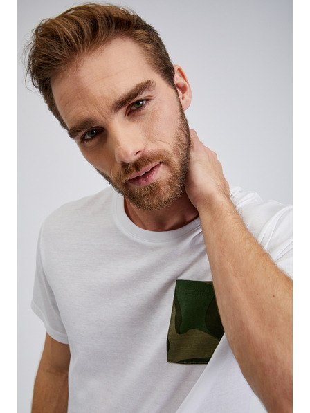 Sam 73 Бяла мъжка тениска SAM 73 Sean