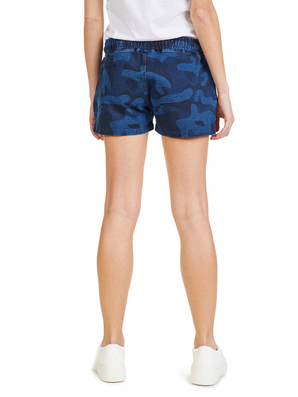 Sam 73 Тъмносини дамски къси панталони с шарка SAM 73 Tamara