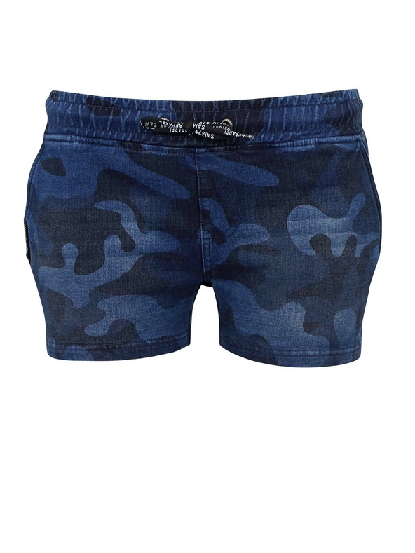 Sam 73 Тъмносини дамски къси панталони с шарка SAM 73 Tamara