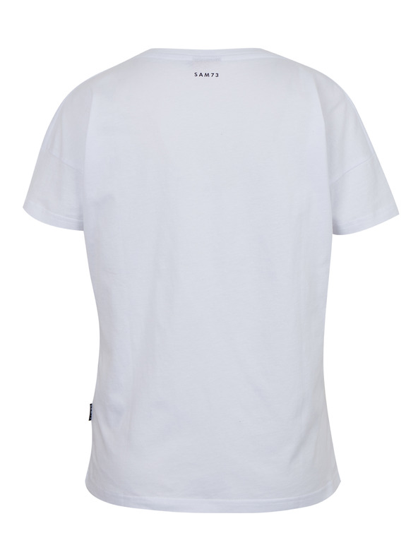 Sam 73 Бяла дамска тениска с джоб SAM 73 Marie