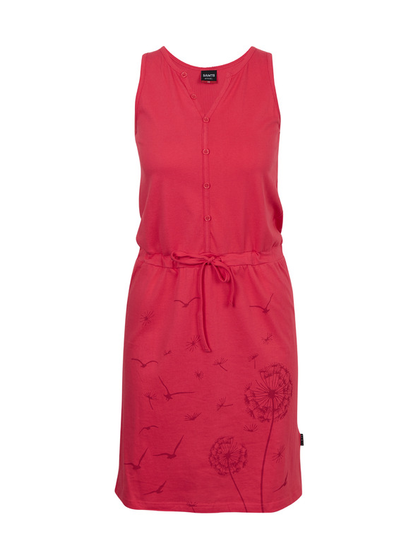 Sam 73 Тъмнорозова дамска къса рокля с шарки SAM 73 Blanche