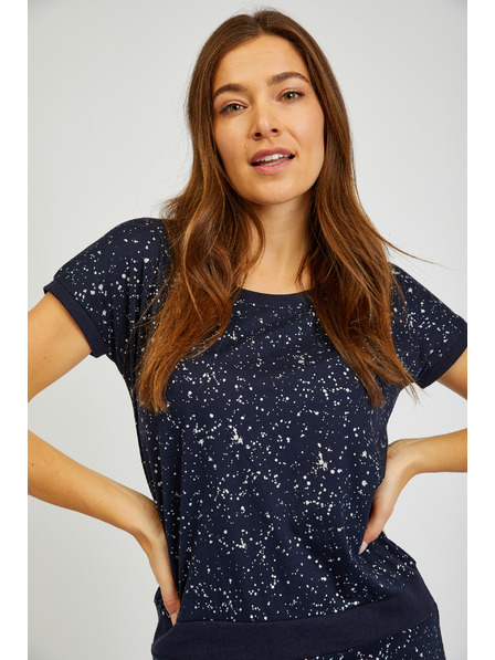 Sam 73 Тъмно синя дамска шарена рокля SAM 73 Nika