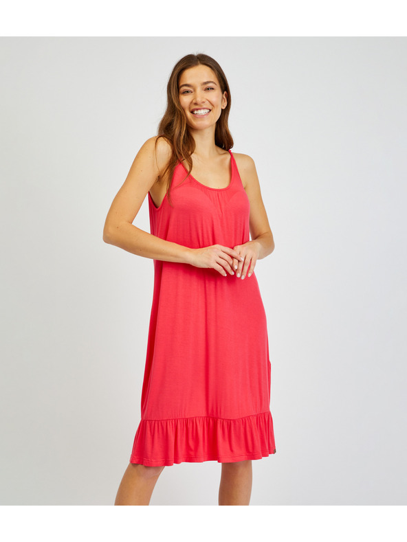 Sam 73 Тъмнорозова дамска рокля с презрамки SAM 73 Alla