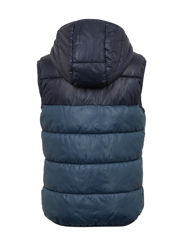 Sam 73 Тъмносиня детска ватирана жилетка с качулка SAM 73 Jifunza