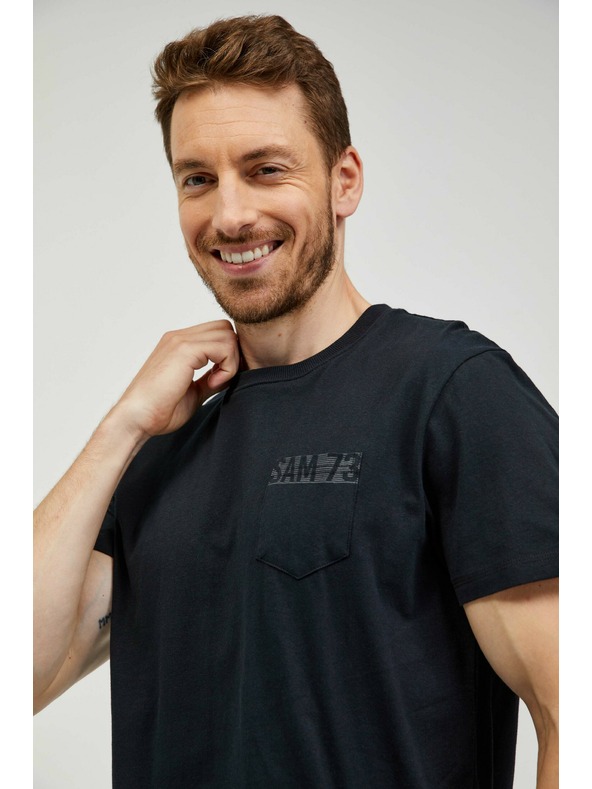 Sam 73 Черна мъжка тениска SAM 73 Quarip
