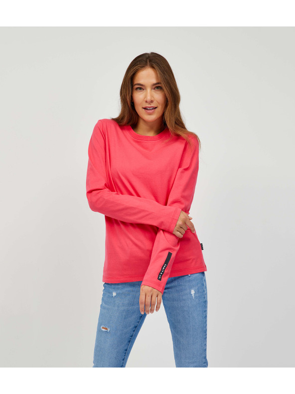 Sam 73 Тъмнорозова дамска тениска с дълъг ръкав SAM 73 Sariol