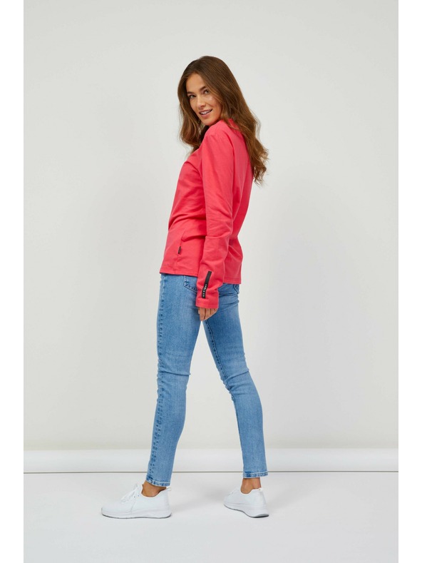 Sam 73 Тъмнорозова дамска тениска с дълъг ръкав SAM 73 Sariol