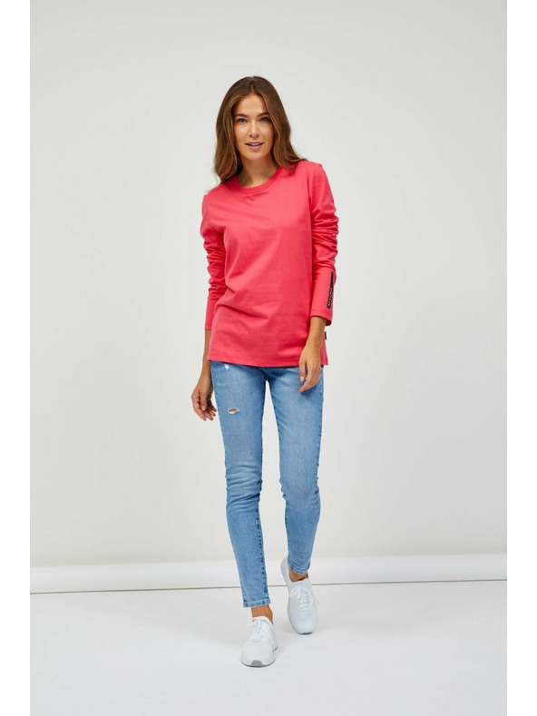 Sam 73 Тъмнорозова дамска тениска с дълъг ръкав SAM 73 Sariol