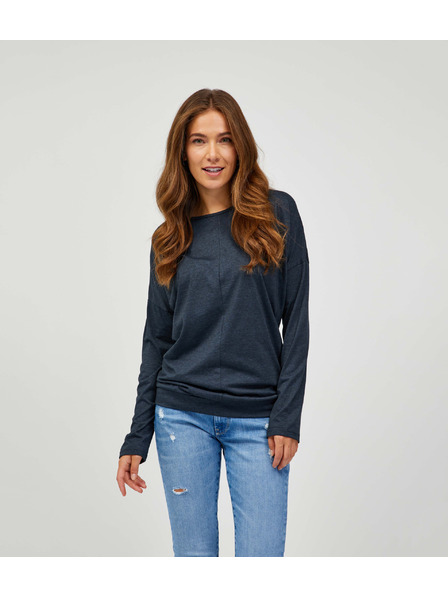 Sam 73 Черна дамска основна тениска с дълъг ръкав SAM 73 Azuka