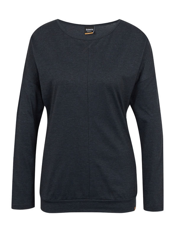 Sam 73 Черна дамска основна тениска с дълъг ръкав SAM 73 Azuka