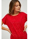 Sam 73 Червена дамска шарена тениска SAM 73 Heqa