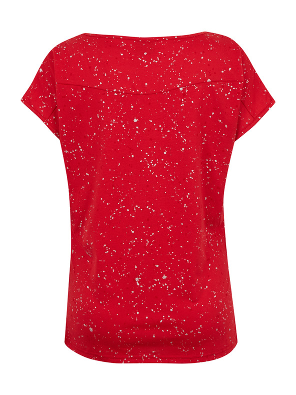 Sam 73 Червена дамска шарена тениска SAM 73 Heqa