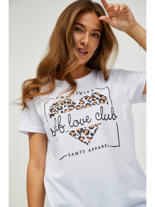 Sam 73 Бяла дамска тениска SAM 73 Inathi