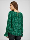 Orsay Черно-зелена дамска блуза на цветя ORSAY