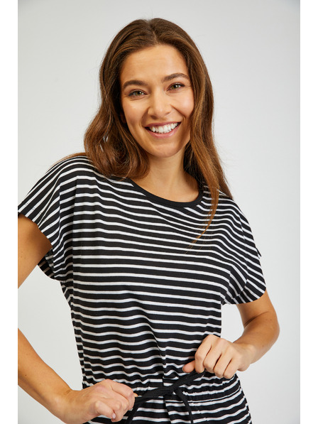 Sam 73 Дамска рокля на райета в бяло и черно SAM73 Sagitta