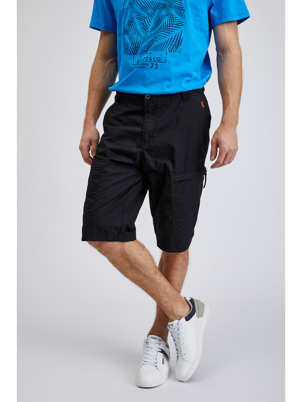 Sam 73 Черни мъжки къси панталони SAM73 Cygnus