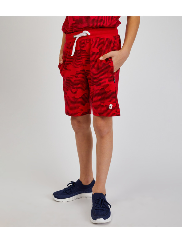 Sam 73 Червени детски армейски спортни шорти SAM73 Jerem
