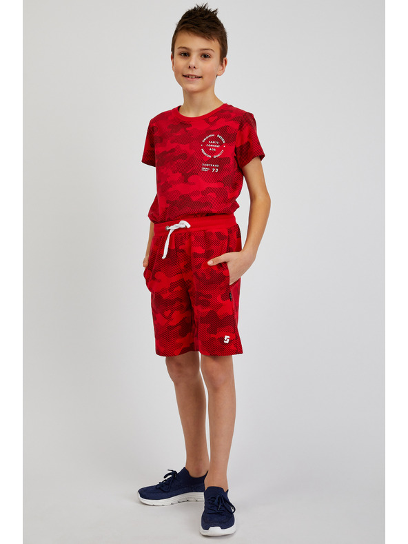 Sam 73 Червени детски армейски спортни шорти SAM73 Jerem