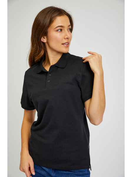 Sam 73 Черна дамска памучна поло тениска SAM73 Hydra