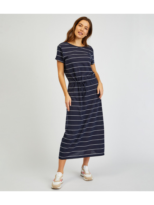 Sam 73 Тъмно синя дамска раирана рокля SAM73 Columba