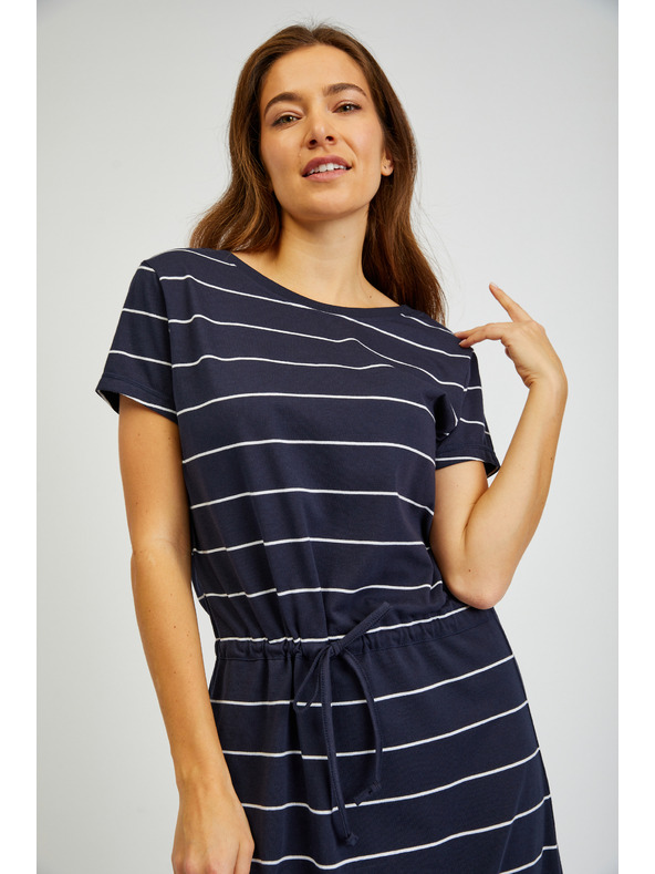 Sam 73 Тъмно синя дамска раирана рокля SAM73 Columba