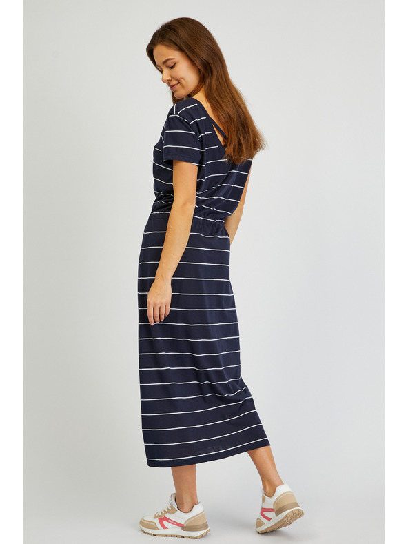 Sam 73 Тъмно синя дамска раирана рокля SAM73 Columba