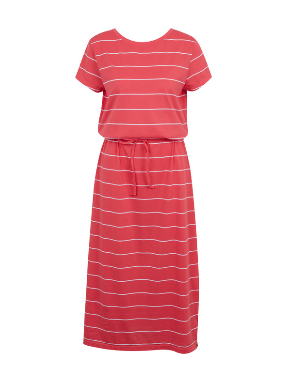 Sam 73 Червена дамска рокля на райета SAM73 Columba