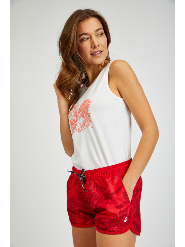 Sam 73 Червени дамски къси панталони с шарки SAM 73 Pisces