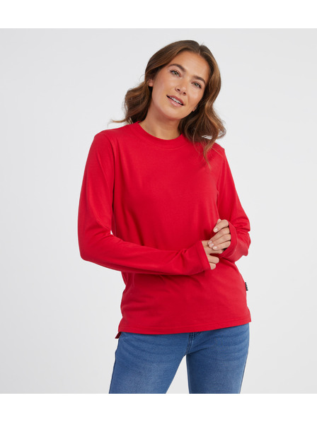 Sam 73 Червена дамска тениска с дълъг ръкав SAM 73 Zira